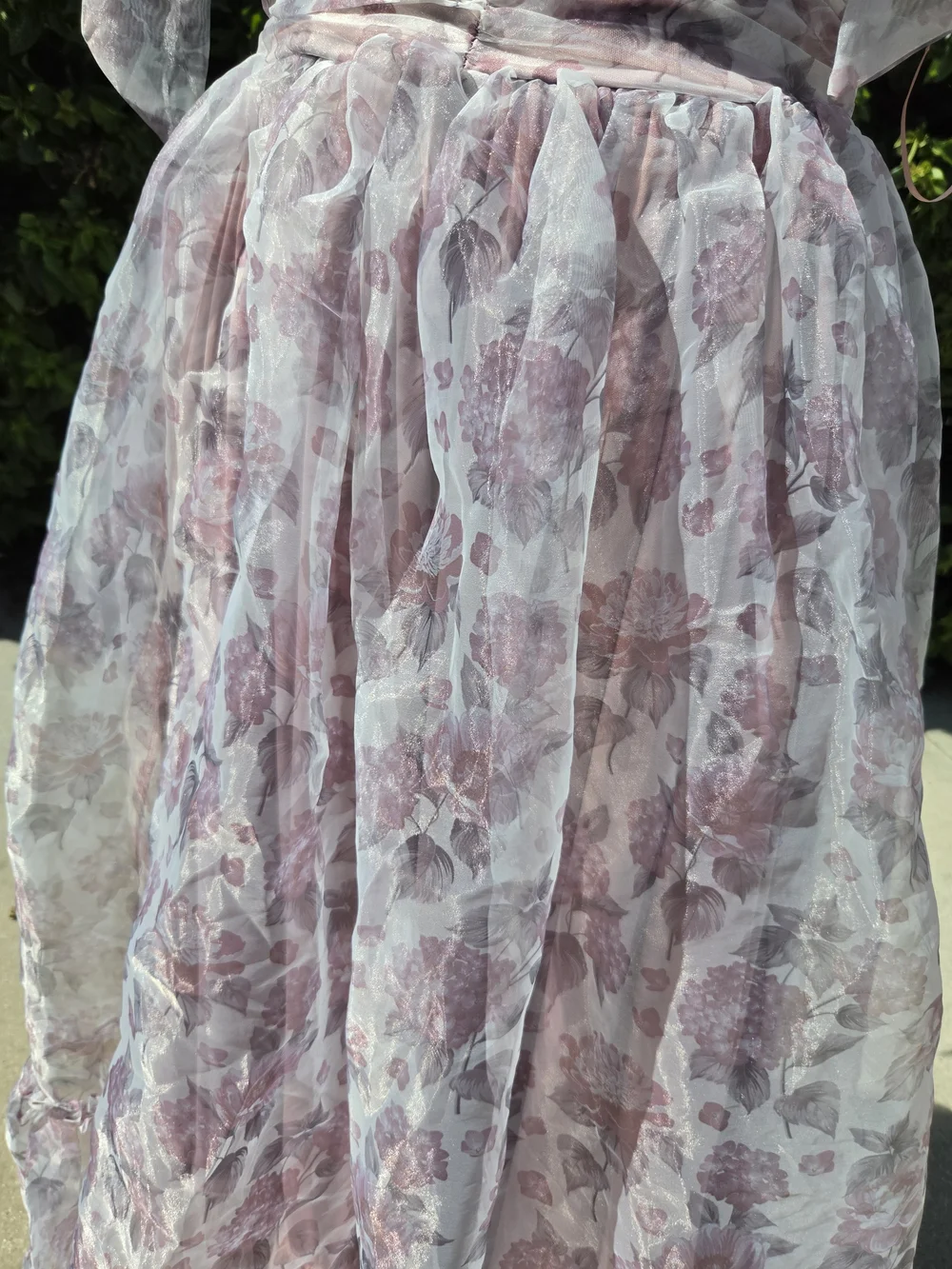 Petal & Pup Floret Bow Strap Midi Dress M Purple Floral Organza New / No Tags - Picture 2 of 8